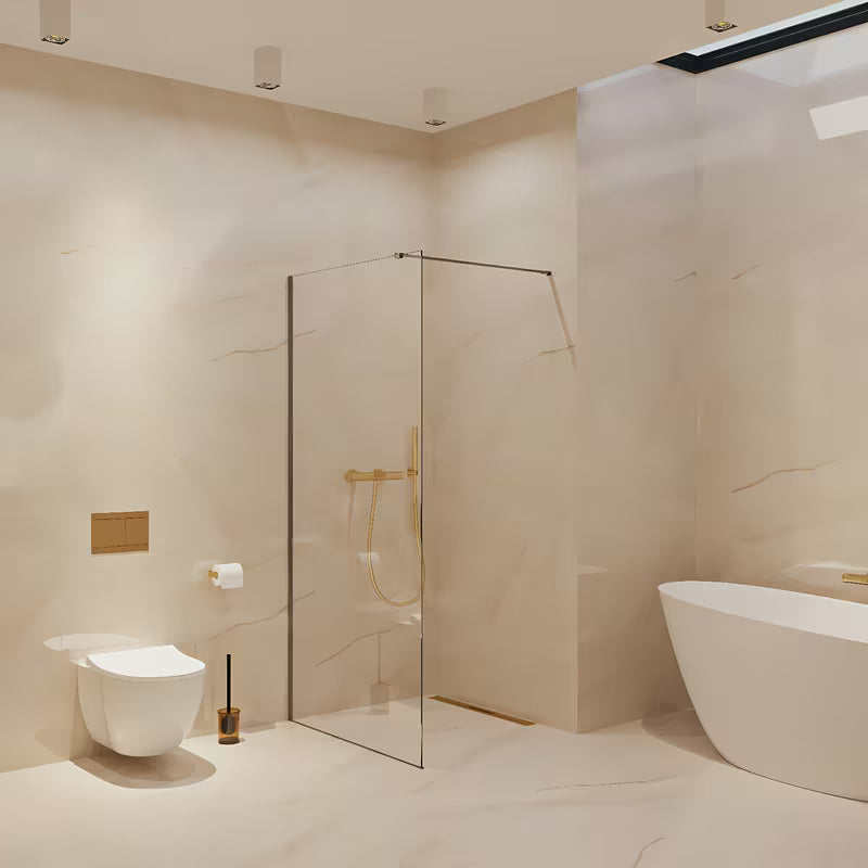 Termostatska armatura za tuš SAT Dark u mat brušenom zlatu pro za zidnu ugradnju