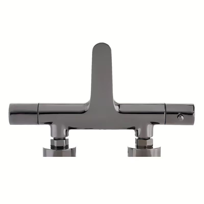 Termostatska stenska armatura za kad SAT Dark u mat izvedbi PVD gun metal brez tuš seta.