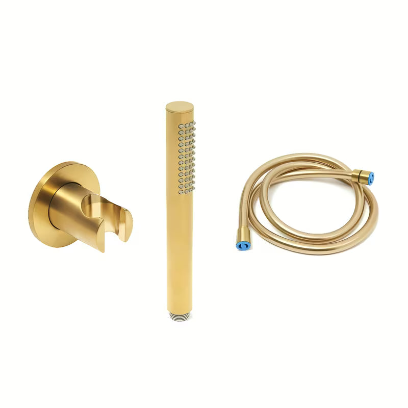 Komplet za Kad SAT Dark u brušenom zlatu s ručnim tušem s 3 funkcije i crijevom 150 cm