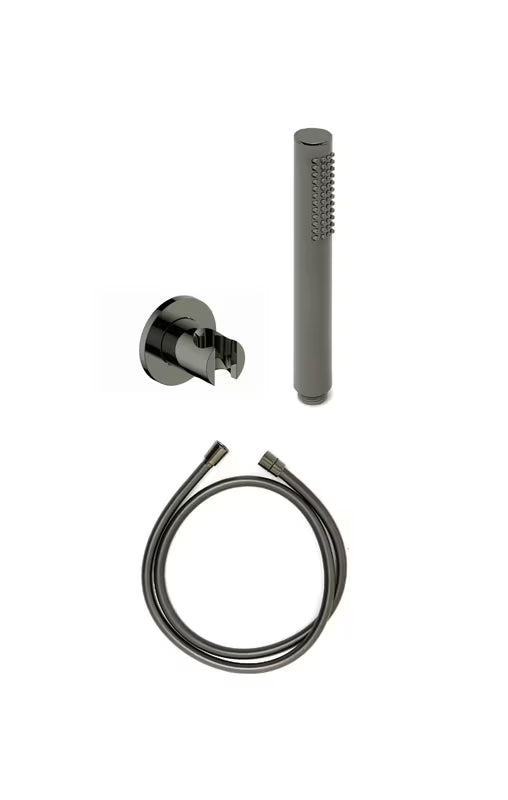Komplet za Kad SAT Dark z držalom za prho in tuš cevjo u završnoj obradi PVD Gun Metal.