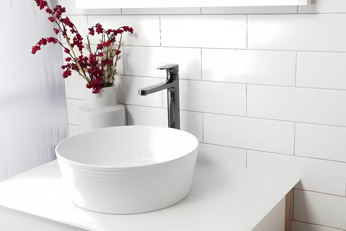 Visoka armatura za Umivalnik SAT Dark u obradi PVD gun metal brez odtoka.