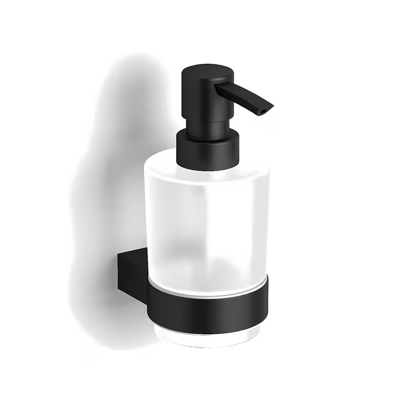 Crni stenski dozirnik za milo SAT Project u modernom minimalističkom dizajnu