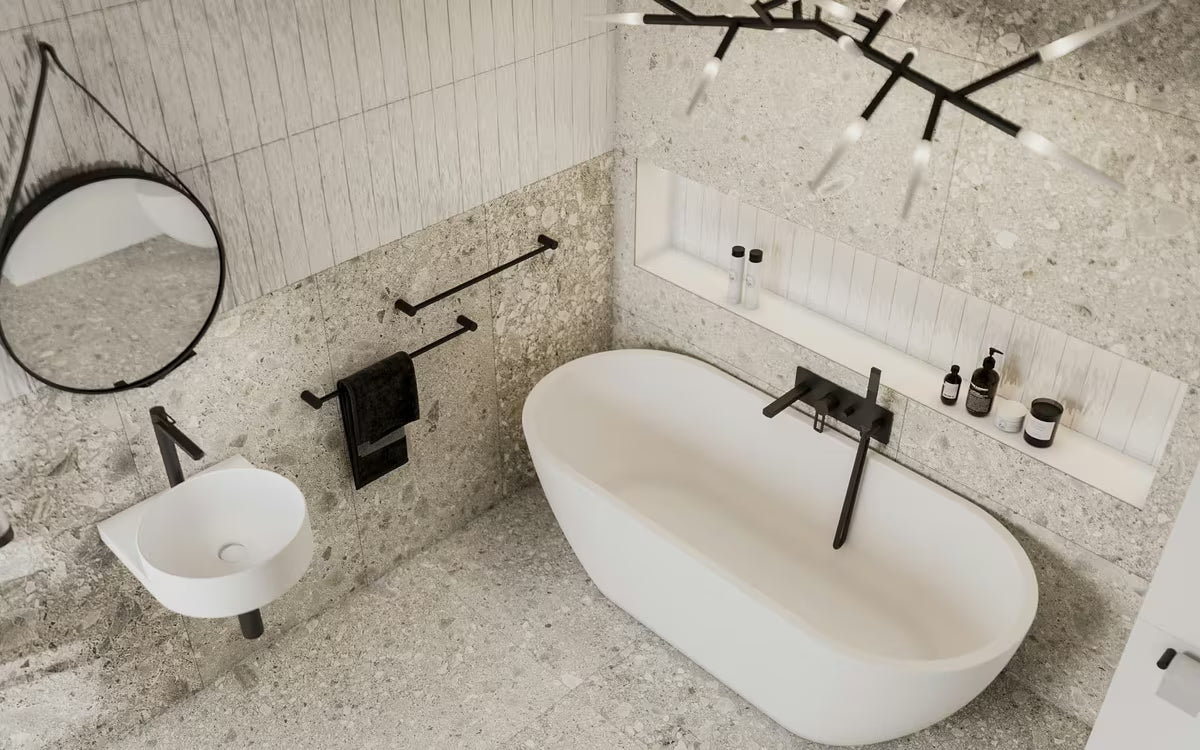 Samostoječi akrilna kad SAT Dua 170x75 cm, primerna do stene tudi za postavitev v prostor