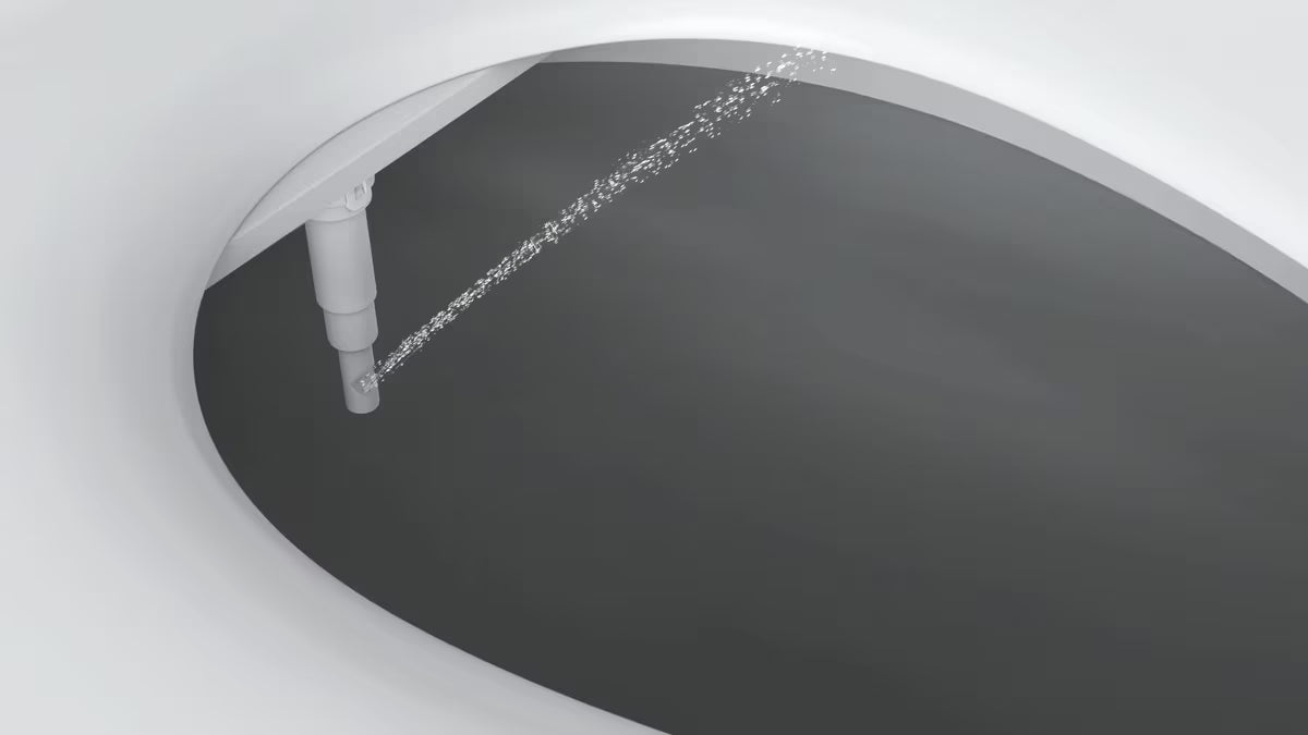 Bela bide deska SAT Easybidet pro za namestitev pod WC deska brez priklopa na elektriko.