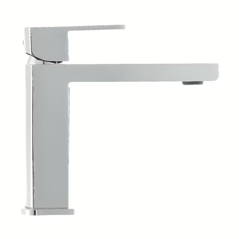 Enoročna stoječa armatura za umivalnik SAT Elements u izvedbi bijela i krom, brez odtoka.