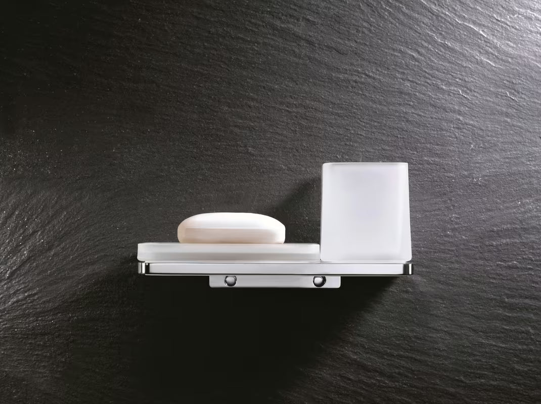 Stenska kozarec SAT Evolution S od satiniranog stakla za kupaonicu.