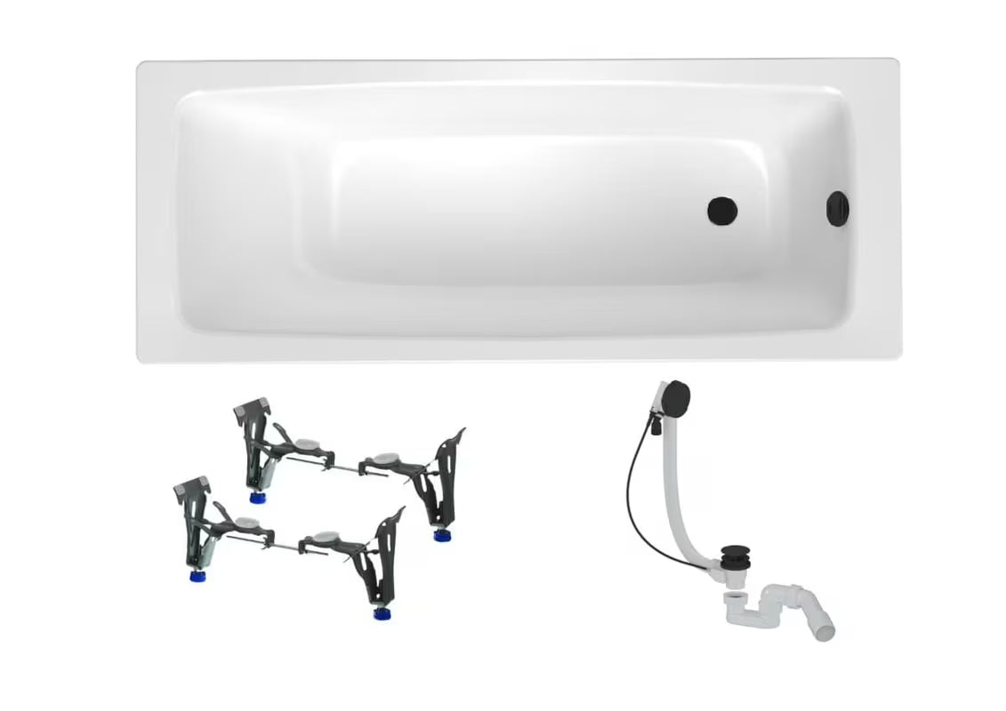 Pravokotna kad SAT Feel 150x70 cm od emajliranog čelika pro za lijevu i desnu orijentaciju