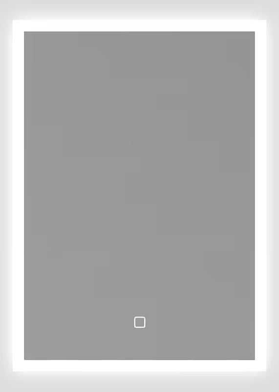 Belo pravokotno ogledalo SAT Feel 50x70 cm z LED osvetlitvijo in senzorskim upravljanjem