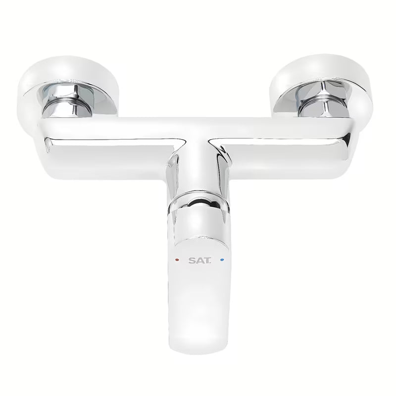 Stenska enoročna armatura za tuš SAT Feel u kromiranoj izvedbi brez tuš seta.