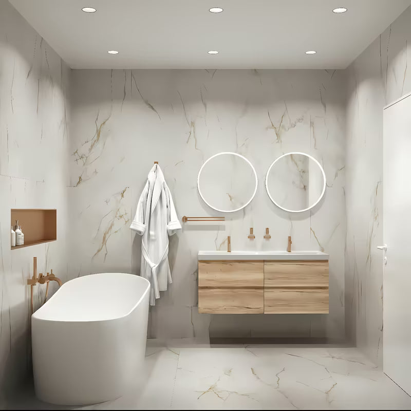 Okruglo Led ogledalo SAT Fusion 60 cm s osvijetljenim prozirnim okvirom i senzorskim upravljanjem