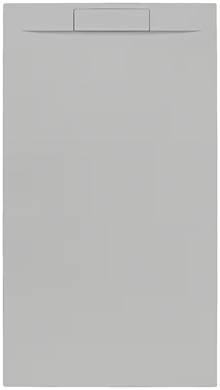 Pravokotna tuš kad SAT Fusion 140x80 cm iz litega marmorja v sivi barvi gris perla.