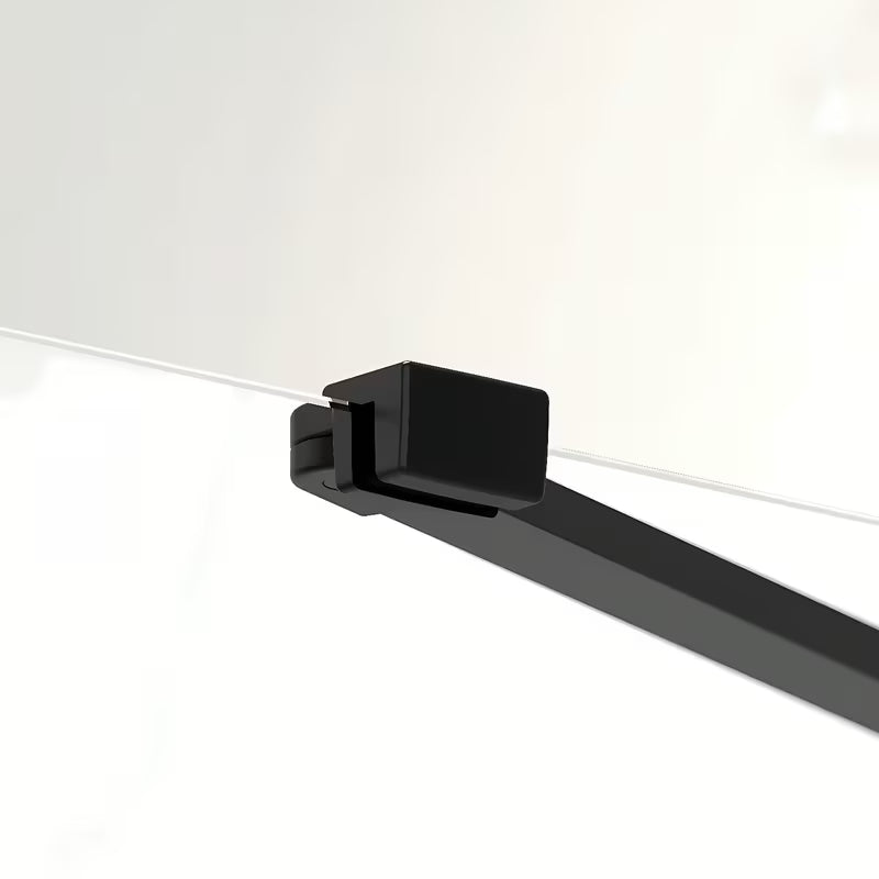 Kvadratna tuš kabina SAT Fusion 90 x 90 cm v črni mat barvi s prozornim steklom in premazom Easyclean