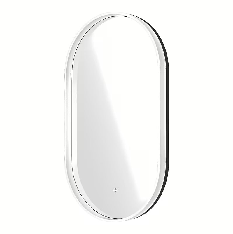 Ovalno LED ogledalo SAT Fusion 54x94 cm z osvetljenim prosojnim okvirjem in senzorskim upravljanjem