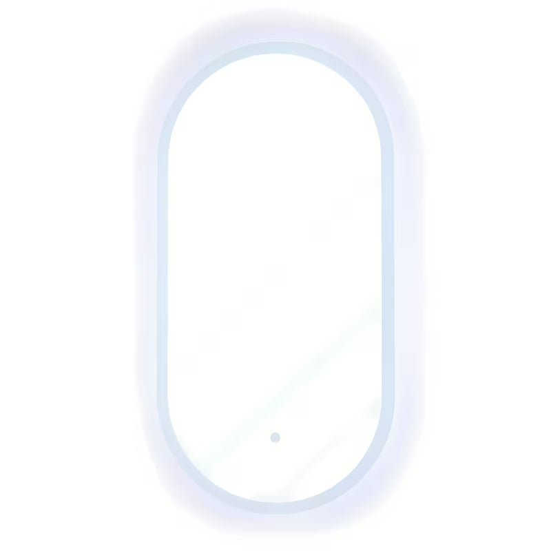 Ovalno LED ogledalo SAT Fusion 54x94 cm z osvetljenim prosojnim okvirjem in senzorskim upravljanjem