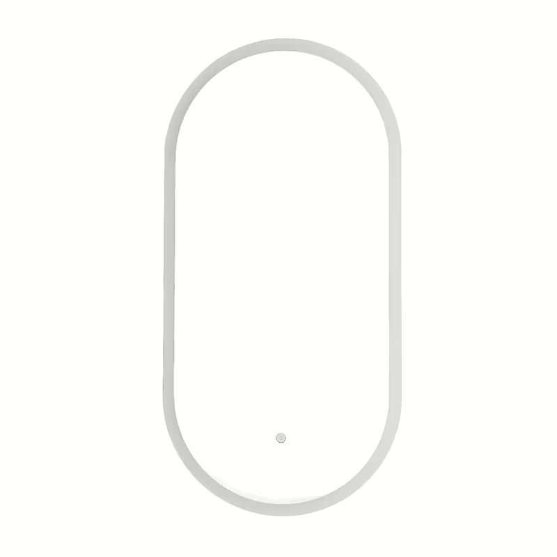 Ovalno LED ogledalo SAT Fusion 54x94 cm z osvetljenim prosojnim okvirjem in senzorskim upravljanjem