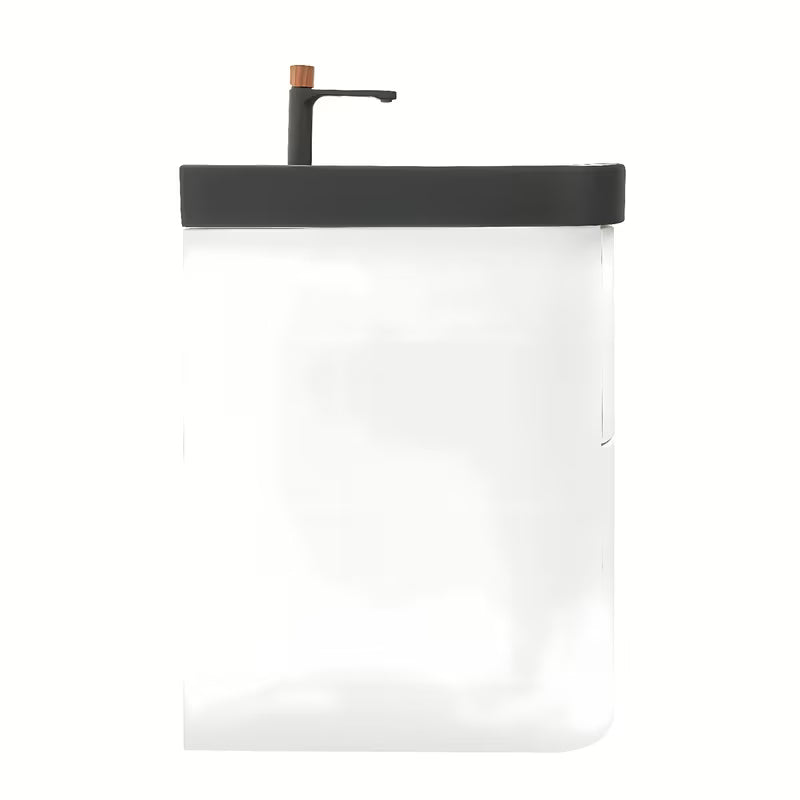 Viseča kopalniška omarica SAT Fusion z umivalnikom u mat bijeloj boji s dvije ladice