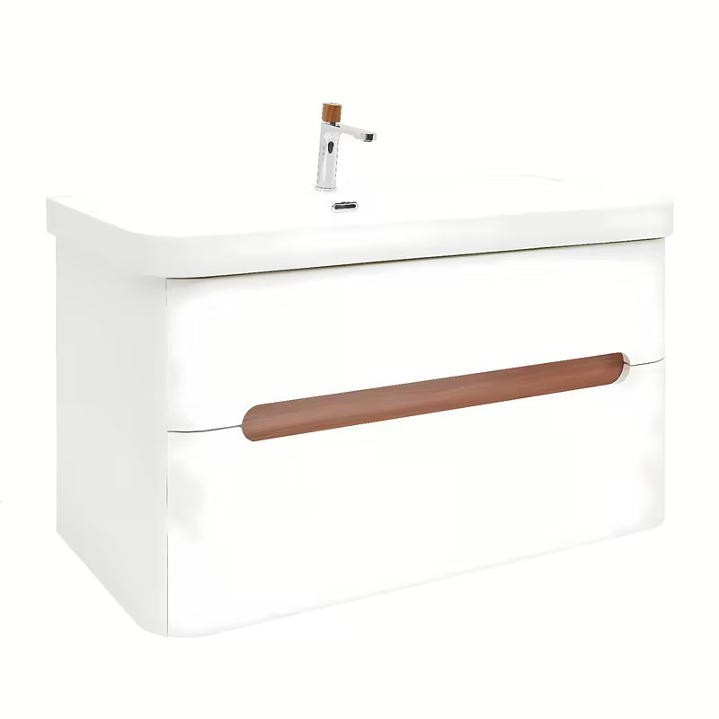 Viseča omarica z umivalnikom SAT Fusion 97,5x53x45 cm u mat bijeloj boji z armaturo brez odtoka