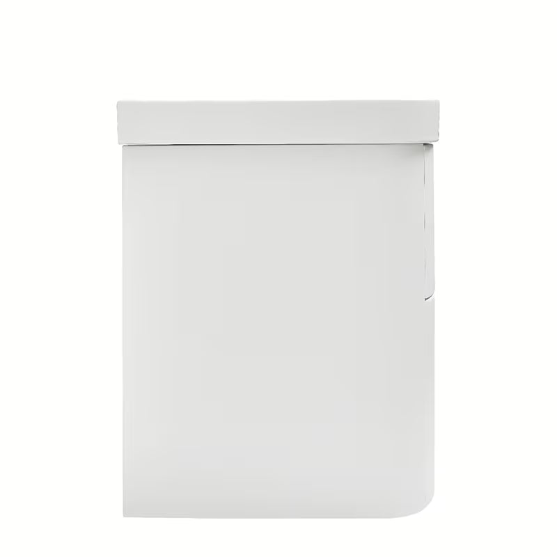 Viseča kopalniška omarica z umivalnikom SAT Fusion u mat bijeloj boji s dvije ladice.