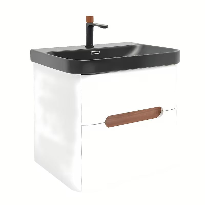 Viseča omarica z umivalnikom SAT Fusion u mat bijeloj boji s dvije ladice