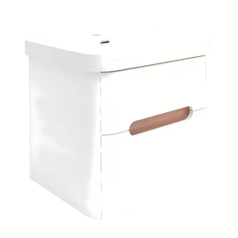 Viseča omarica z umivalnikom SAT Fusion u mat bijeloj boji s dvije ladice