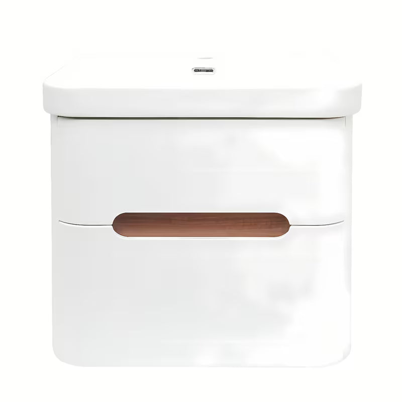 Viseča omarica z umivalnikom SAT Fusion u mat bijeloj boji s dvije ladice