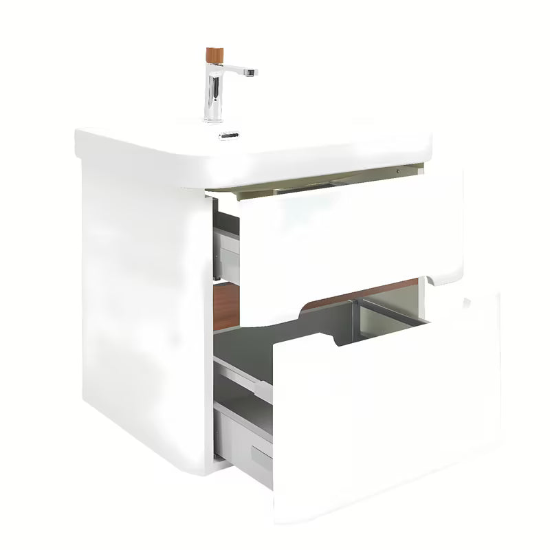 Viseča omarica z umivalnikom SAT Fusion u mat bijeloj boji s dvije ladice