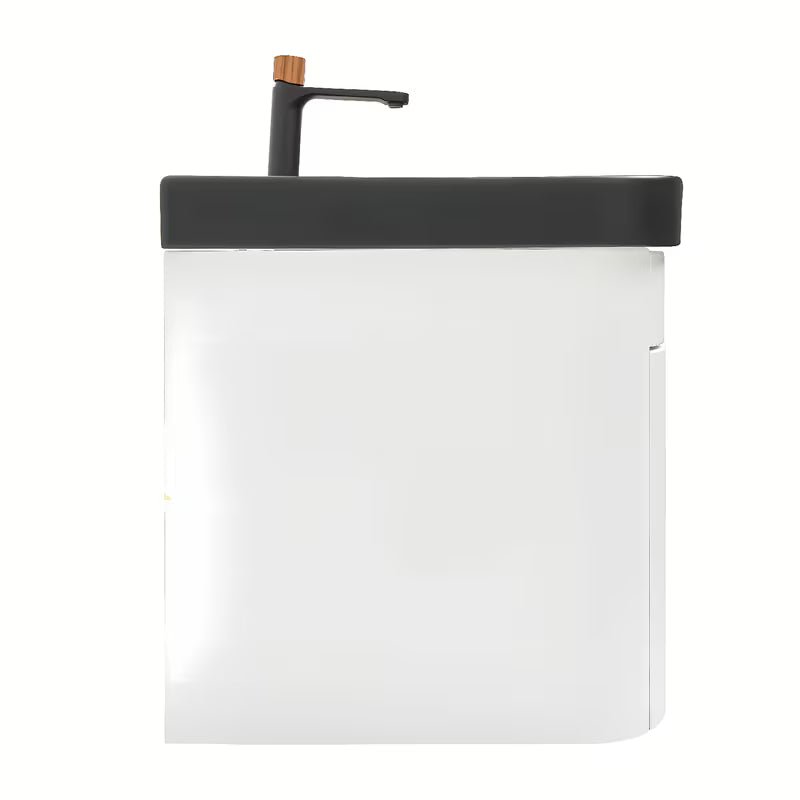 Viseča ormarić SAT Fusion s umivaonikom za namještaj u mat bijeloj i mat crnoj boji