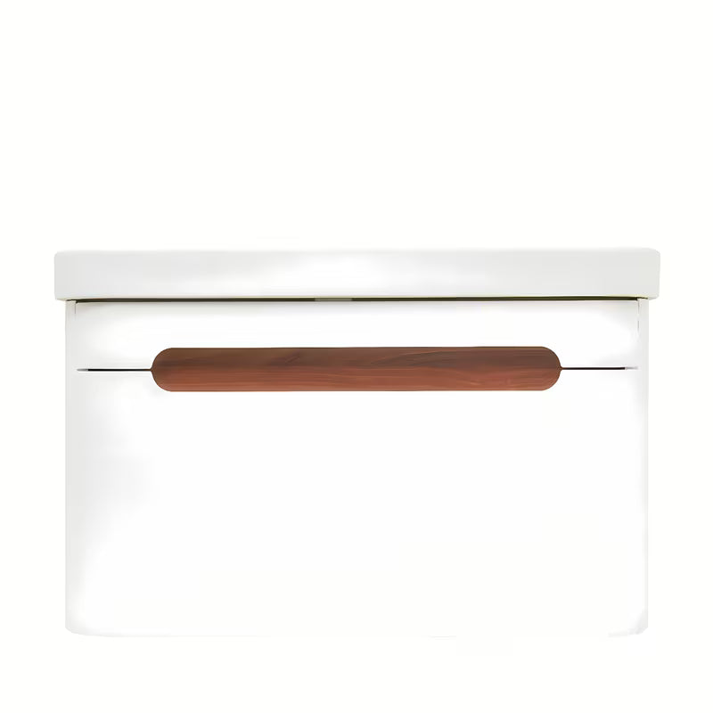 Viseča kopalniška omarica SAT Fusion s keramičkim umivaonikom u mat bijeloj izvedbi