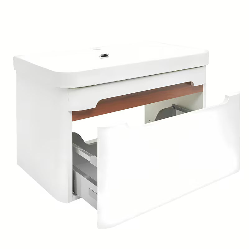 Viseča omarica z umivalnikom SAT Fusion u mat bijeloj boji sa zaobljenim kutovima