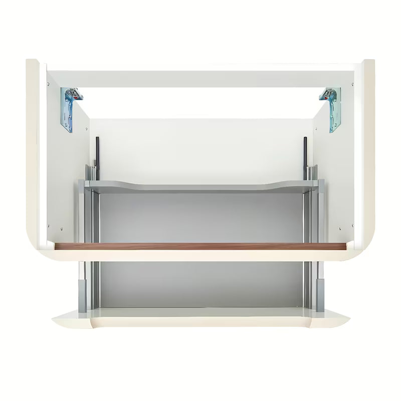 Viseča kopalniška omarica SAT Fusion s keramičkim umivaonikom u mat bijeloj boji