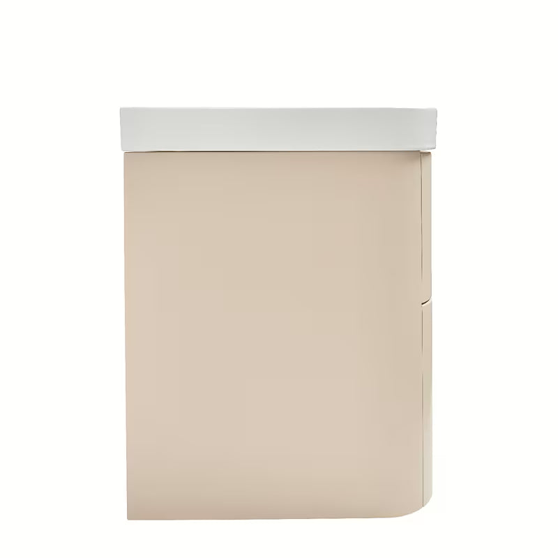 Viseča kopalniška omarica z umivalnikom SAT Fusion u mat pješčano bež boji