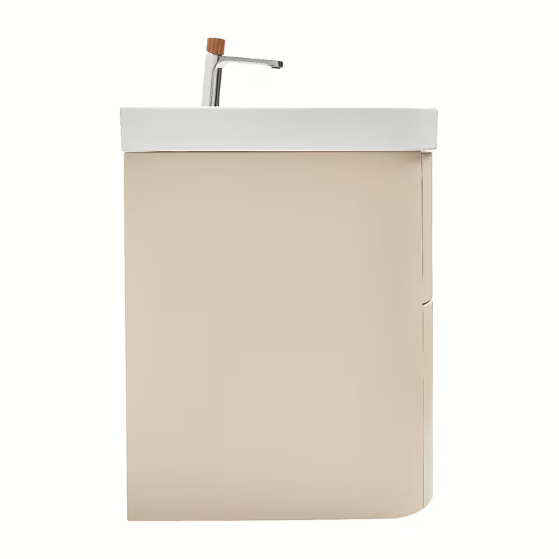 Viseča omarica z umivalnikom SAT Fusion u mat pješčano bež boji, 97,5x53x45 cm