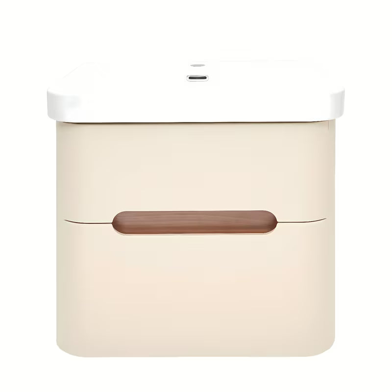 Viseča ormarić s keramičkim umivaonikom SAT Fusion u mat pješčano bež boji