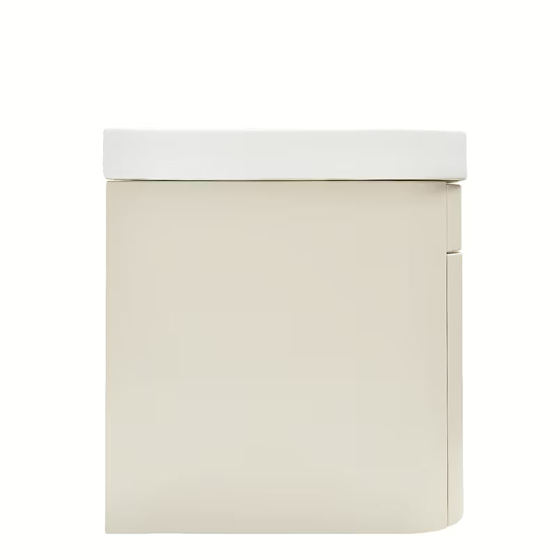 Viseča kopalniška omarica SAT Fusion s keramičkim umivaonikom u mat pješčano bež boji