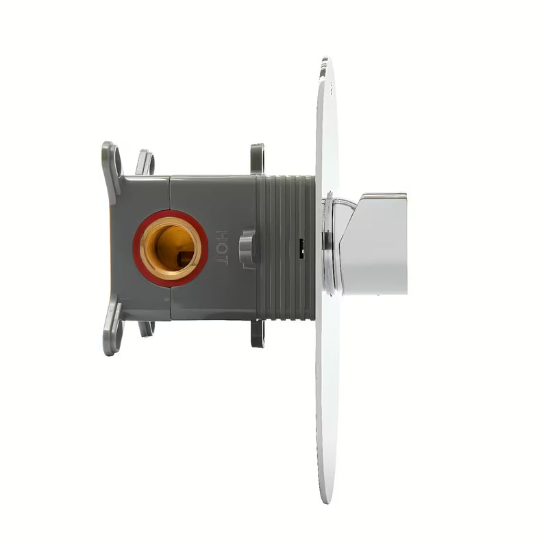 Podometna enoročna armatura za tuš SAT Fusion u izvedbi bijelo staklo pro modernu minimalističku kupaonicu.