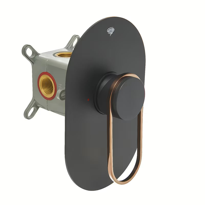 Podometna enoročna armatura za tuš SAT Fusion u mat crnoj i brončanoj boji