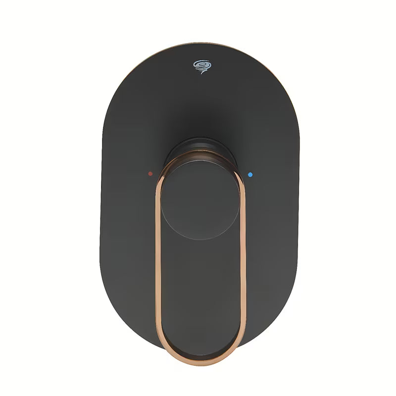 Podometna enoročna armatura za tuš SAT Fusion u mat crnoj i brončanoj boji