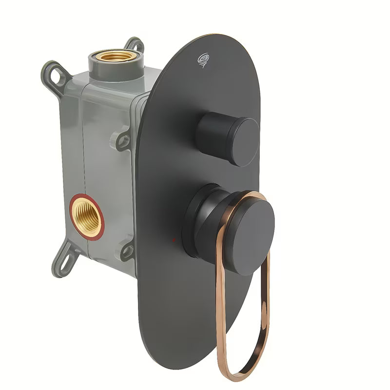 Podometna tuš i armatura za kad SAT Fusion u crno-brončanoj izvedbi s jednoručnim upravljanjem
