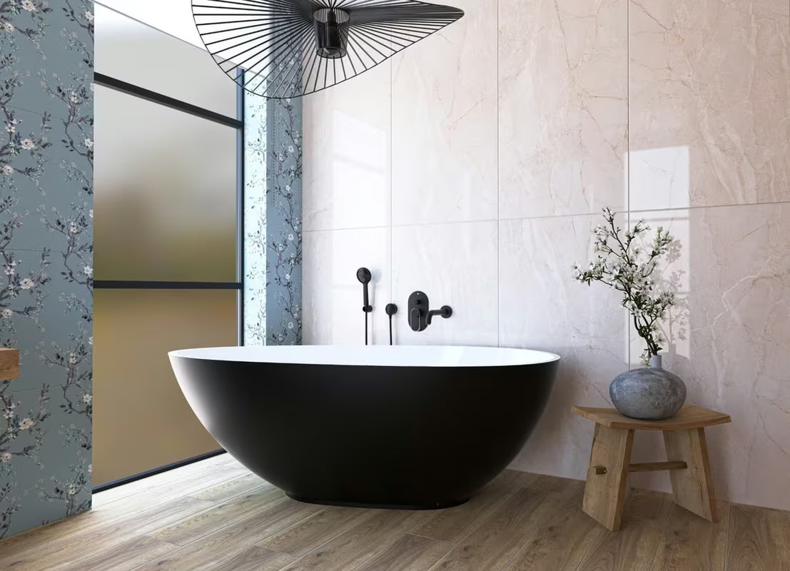 Podometna tuš i armatura za kad SAT Fusion u crno-brončanoj izvedbi s jednoručnim upravljanjem