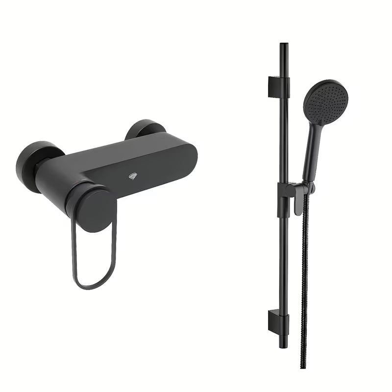 Armatura za Tuš SAT Fusion u mat crnoj boji s ručicom pro za modernu kupaonicu