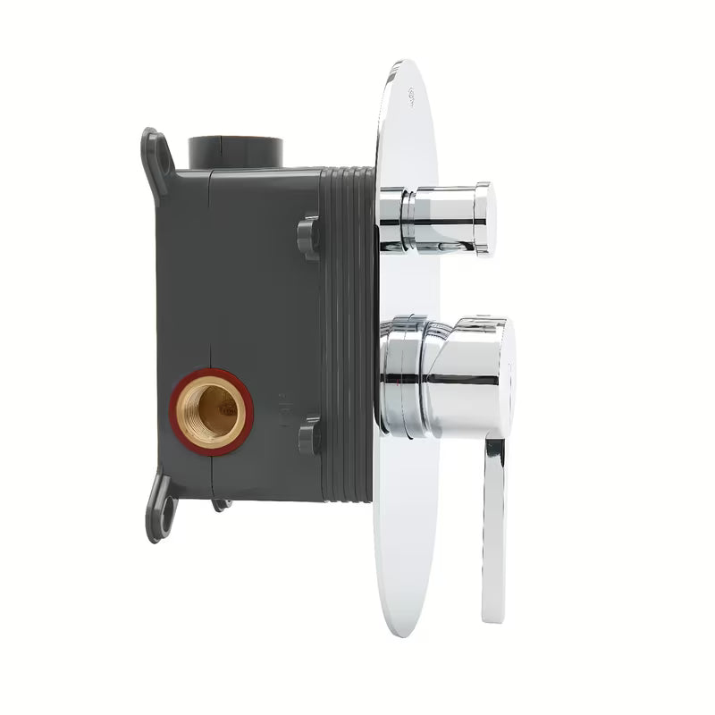 Podometna tuš i armatura za kad SAT Fusion u sjajnoj krom izvedbi s ručicom.