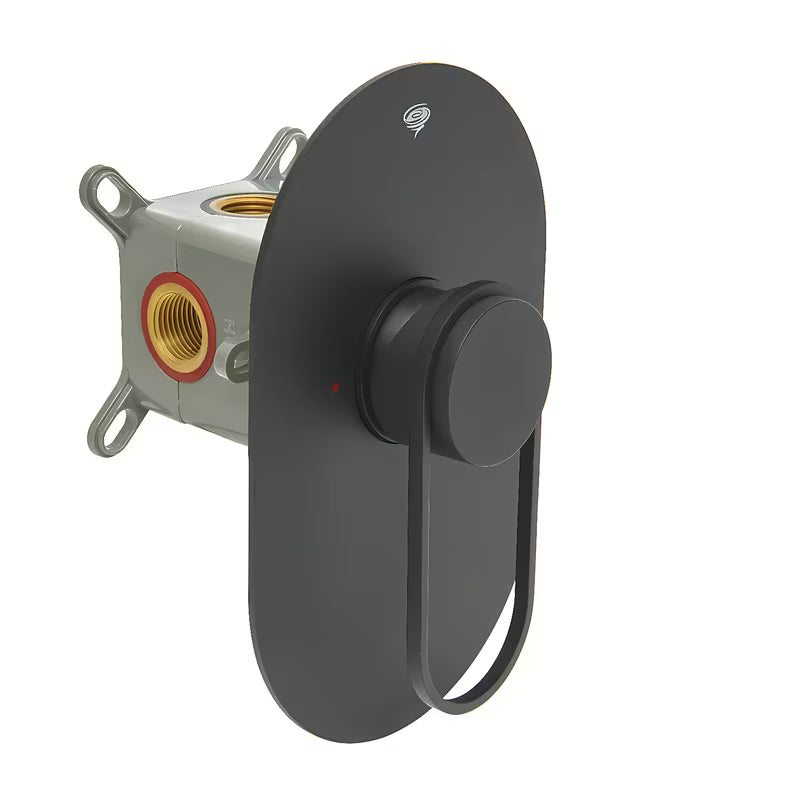 Podometna enoročna armatura za tuš SAT Fusion u mat crnoj boji pro modernu kupaonicu.