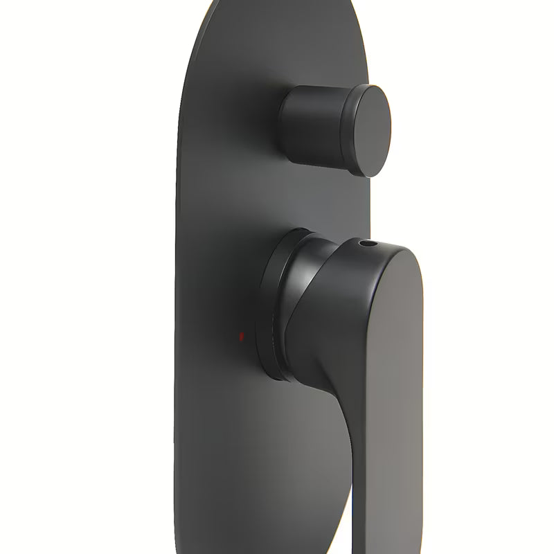 Podometna enoročna tuš i armatura za kad SAT Fusion u mat crnoj boji s podžbuknim tijelom