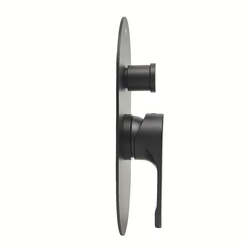 Podometna enoročna tuš i armatura za kad SAT Fusion u mat crnoj boji s podžbuknim tijelom