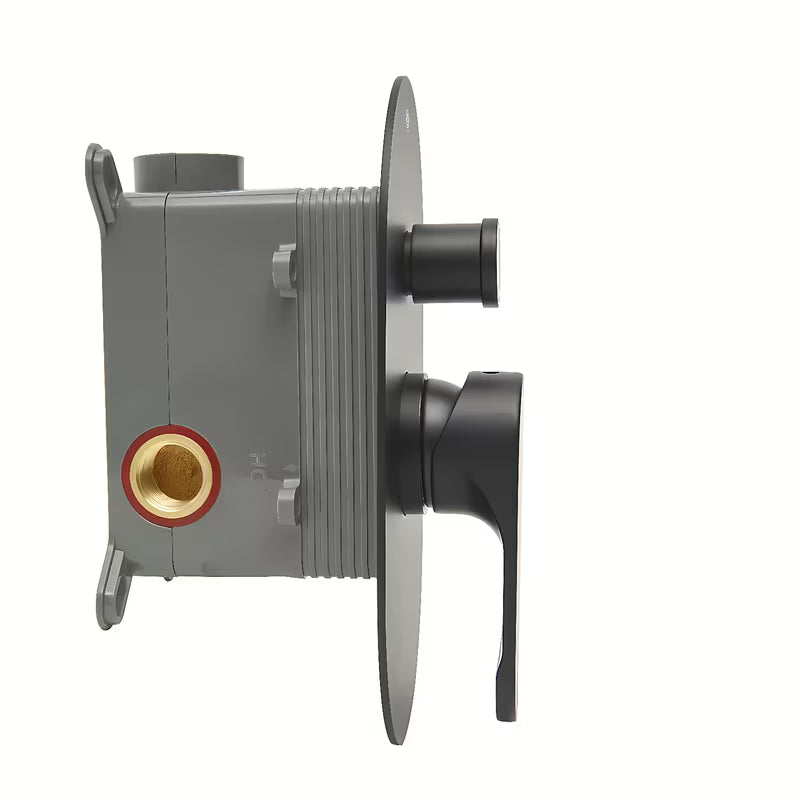 Podometna enoročna tuš i armatura za kad SAT Fusion u mat crnoj boji s podžbuknim tijelom