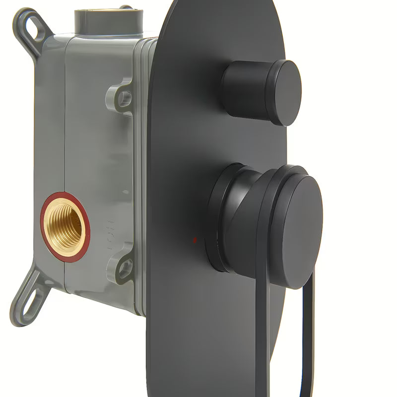 Podometna enoročna tuš i armatura za kad SAT Fusion u mat crnoj boji