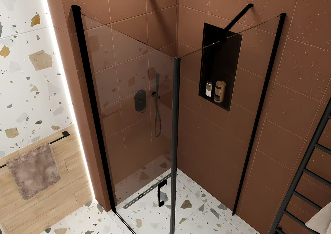 Podometna enoročna tuš i armatura za kad SAT Fusion u mat crnoj boji