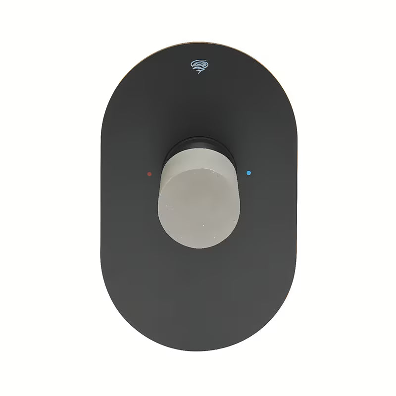 Podometna armatura za tuš SAT Fusion s mat završnom obradom i betonskom ručicom pro modernu industrijsku kupaonicu.