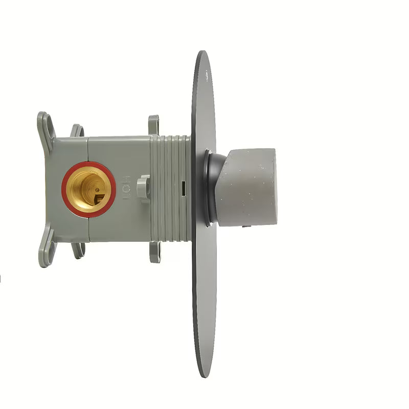 Podometna armatura za tuš SAT Fusion s mat završnom obradom i betonskom ručicom za pro modernu industrijsku kupaonicu.