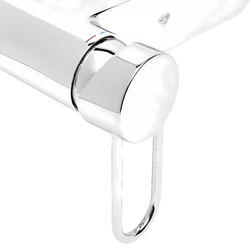 Stenska enoročna armatura za tuš SAT Fusion u sjajnom kromu s okruglom ručicom